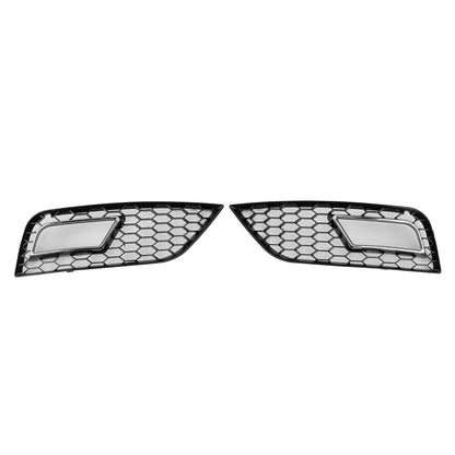 2013-2015 Audi A4 B8.5 Honeycomb Style Fog Light Cover — Pair (8K0807681K / 8K0807682K)