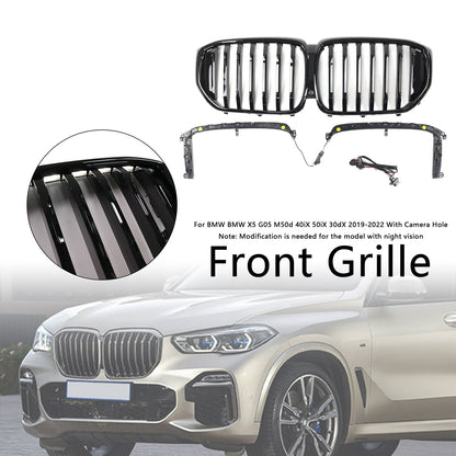 2019-2022 BMW X5 G05 M-Performance Gloss Black Front Kidney Grille (51137454887)