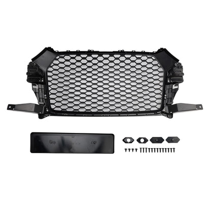 2016-2018 Audi Q3 Gloss Black RSQ3 Style Front Honeycomb Grille