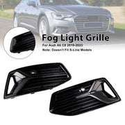 2019-2023 Audi A6 C8 Front Bumper Fog Light Cover Grill — Pair