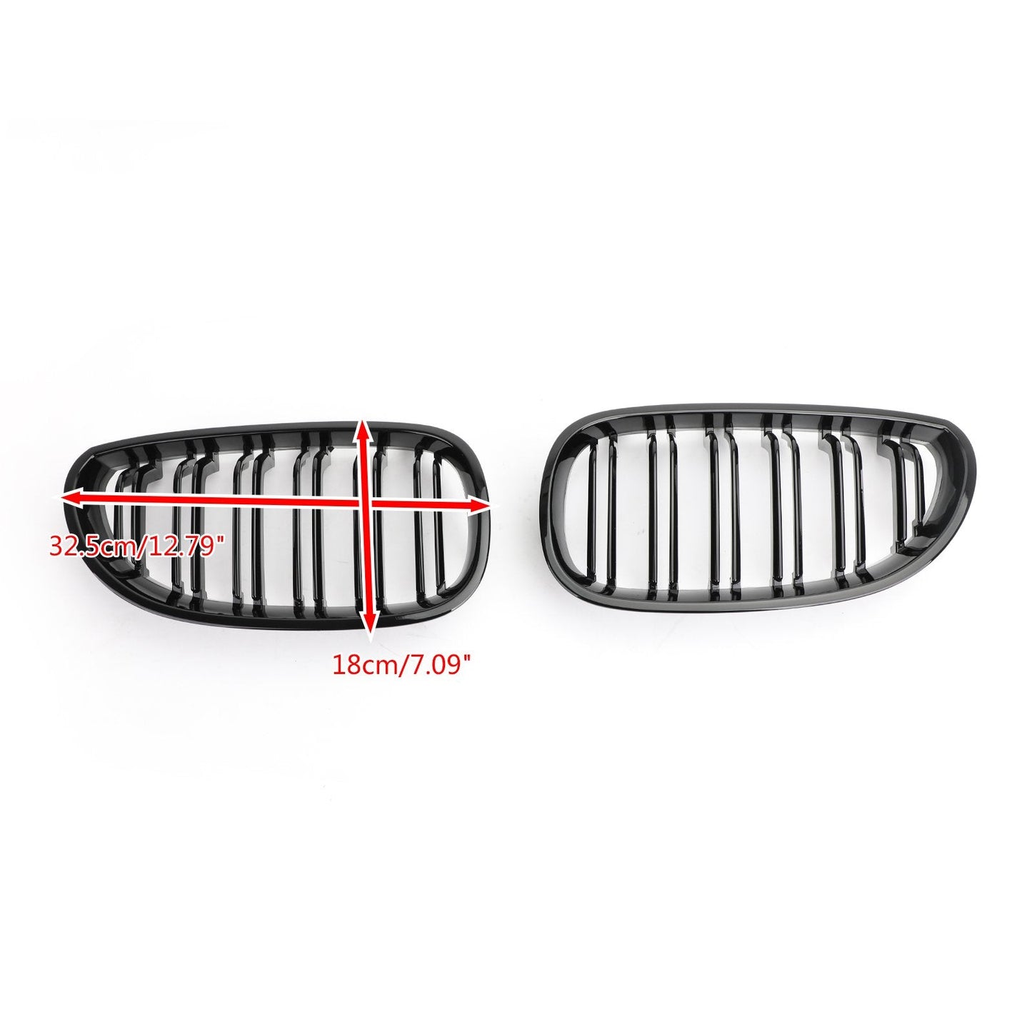 2004-2009 BMW 5 Series E60 E61 M5 520i 530i Gloss Black Sport Front Kidney Grille