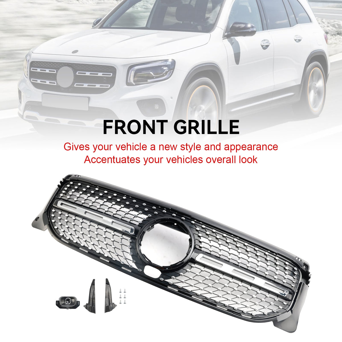 2020-2023 Mercedes-Benz GLB-Class X247 Diamond Front Bumper Grille