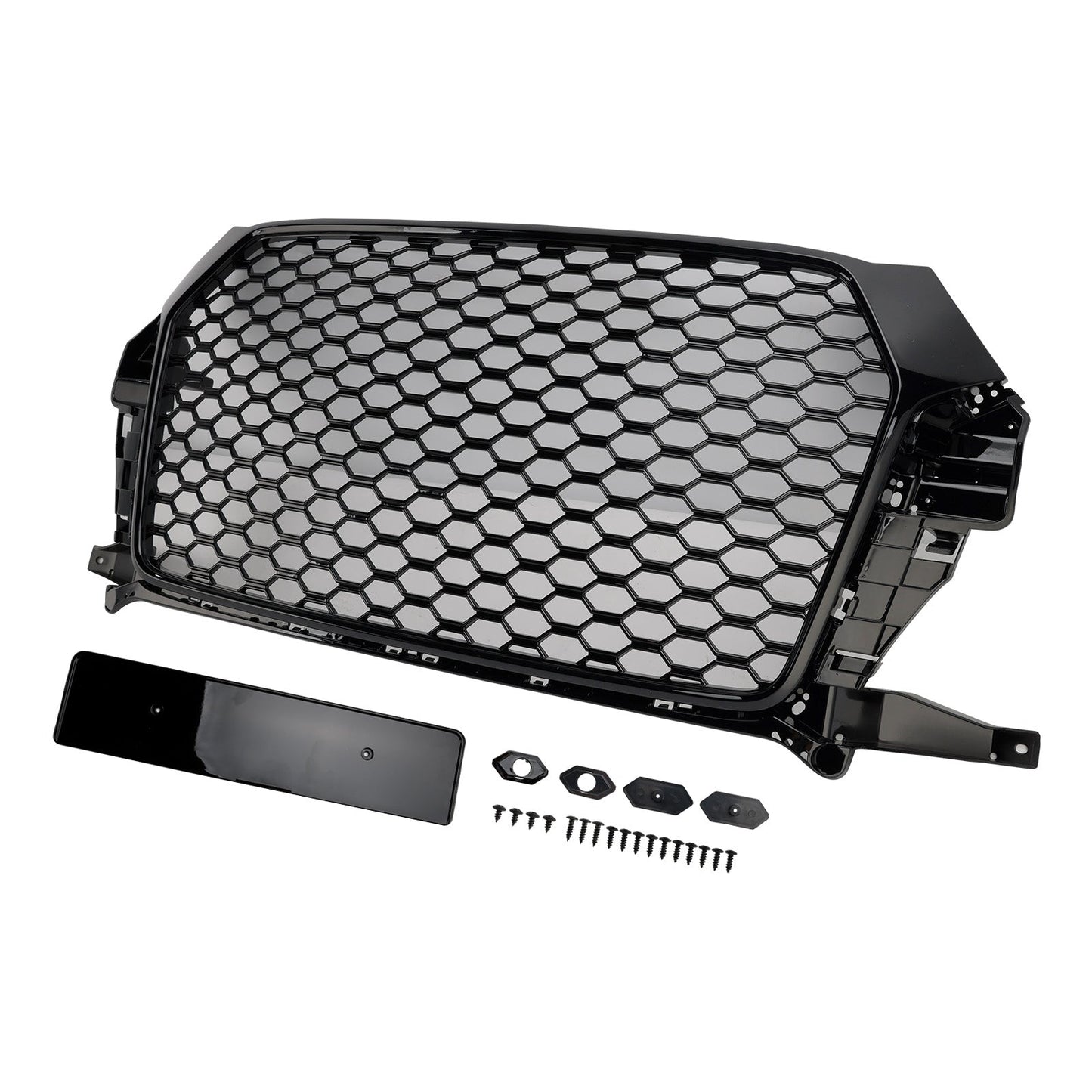 2016-2018 Audi Q3 Gloss Black RSQ3 Style Front Honeycomb Grille