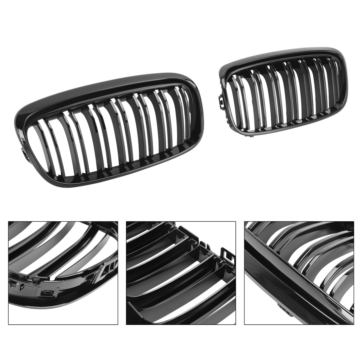 2015-2018 BMW 2 Series F45 F46 Gloss Black Front Kidney Grille