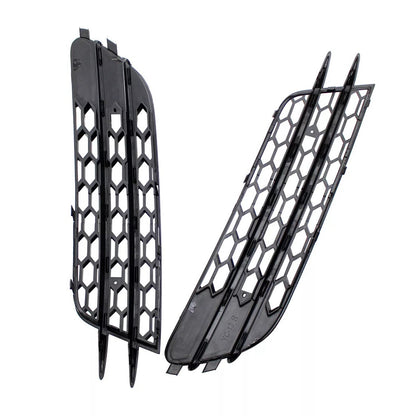 2012-2015 Audi A6 C7 Front Bumper Honeycomb Fog Light Grille — Pair (4G0807681 / 4G0807682)