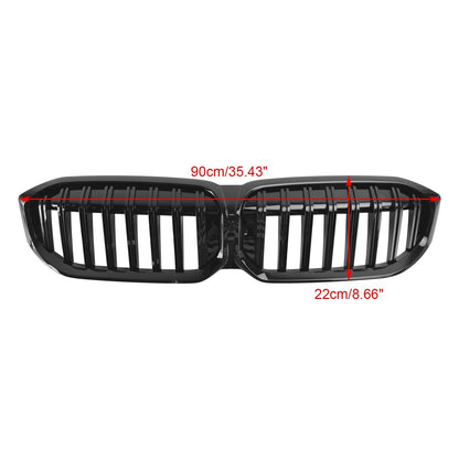 2023-2024 BMW 3 Series G20 G21 G28 320i 330i M340i Gloss Black Front Kidney Grille (LCI)