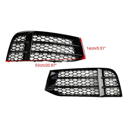 2010-2016 Audi RS5 Coupe Sportback Front Bumper Lower Fog Light Cover Grill — Pair (8T0807681F / 8T0807682F)