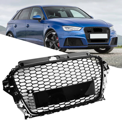 2013-2016 Audi A3 S3 RS3 Style Black Honeycomb Front Hood Bumper Grille