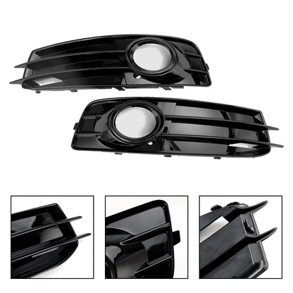 2009-2012 Audi A3 8P S-Line Front Lower Bumper Grille Fog Light Cover — Pair (8P0807682 / 8P0807681)