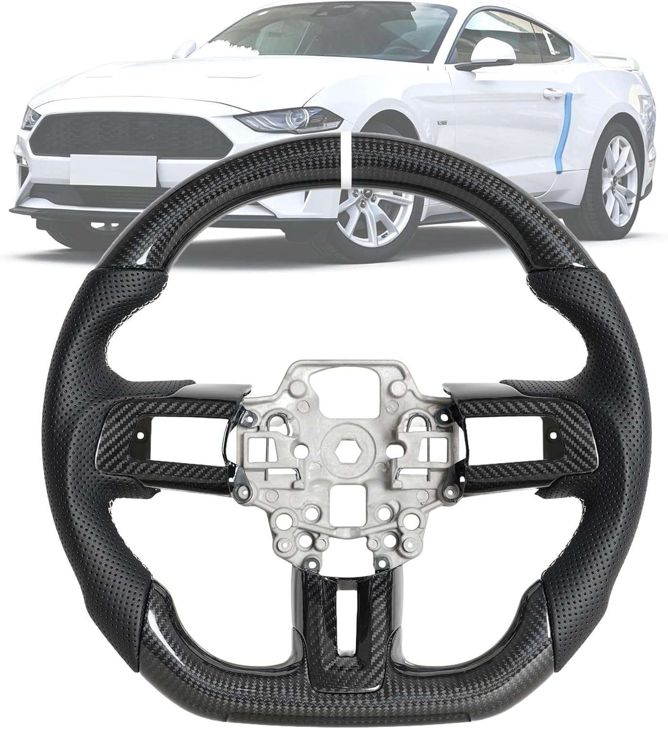 Steering Wheel for 2018-2023 Ford Mustang EcoBoost/GT/Shelby GT350/GT350R
