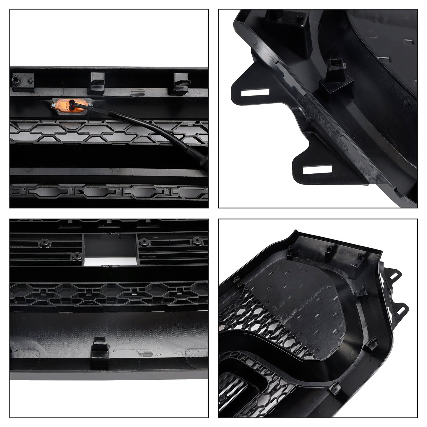 2019-2024 Dodge Ram 1500 Black Front Honeycomb Upper Hood Grille