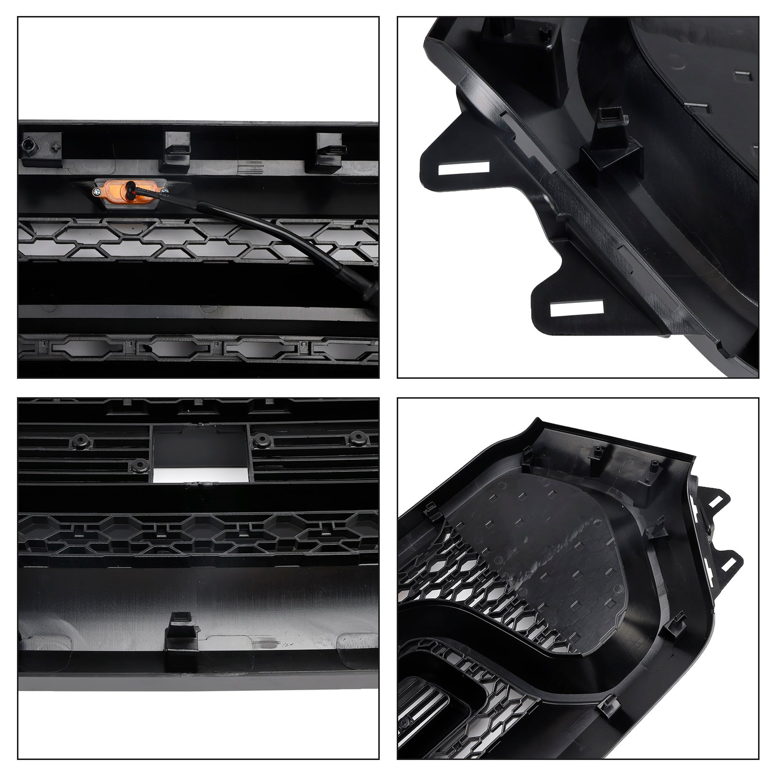 2019-2024 Dodge Ram 1500 Black Front Honeycomb Upper Hood Grille