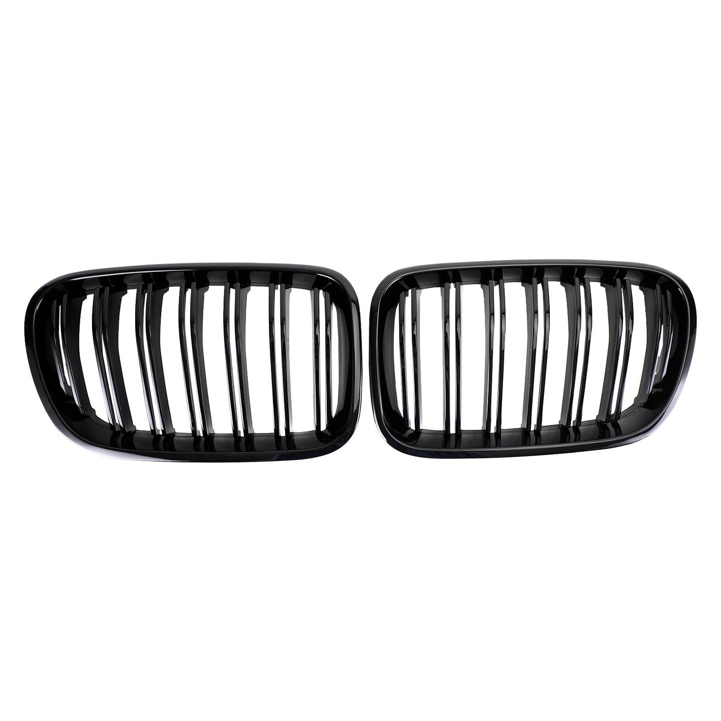 2010-2014 BMW X3 F25 Pre-Facelift Gloss Black Front Bumper Kidney Grill — Pair (51712297589 / 51117210725)