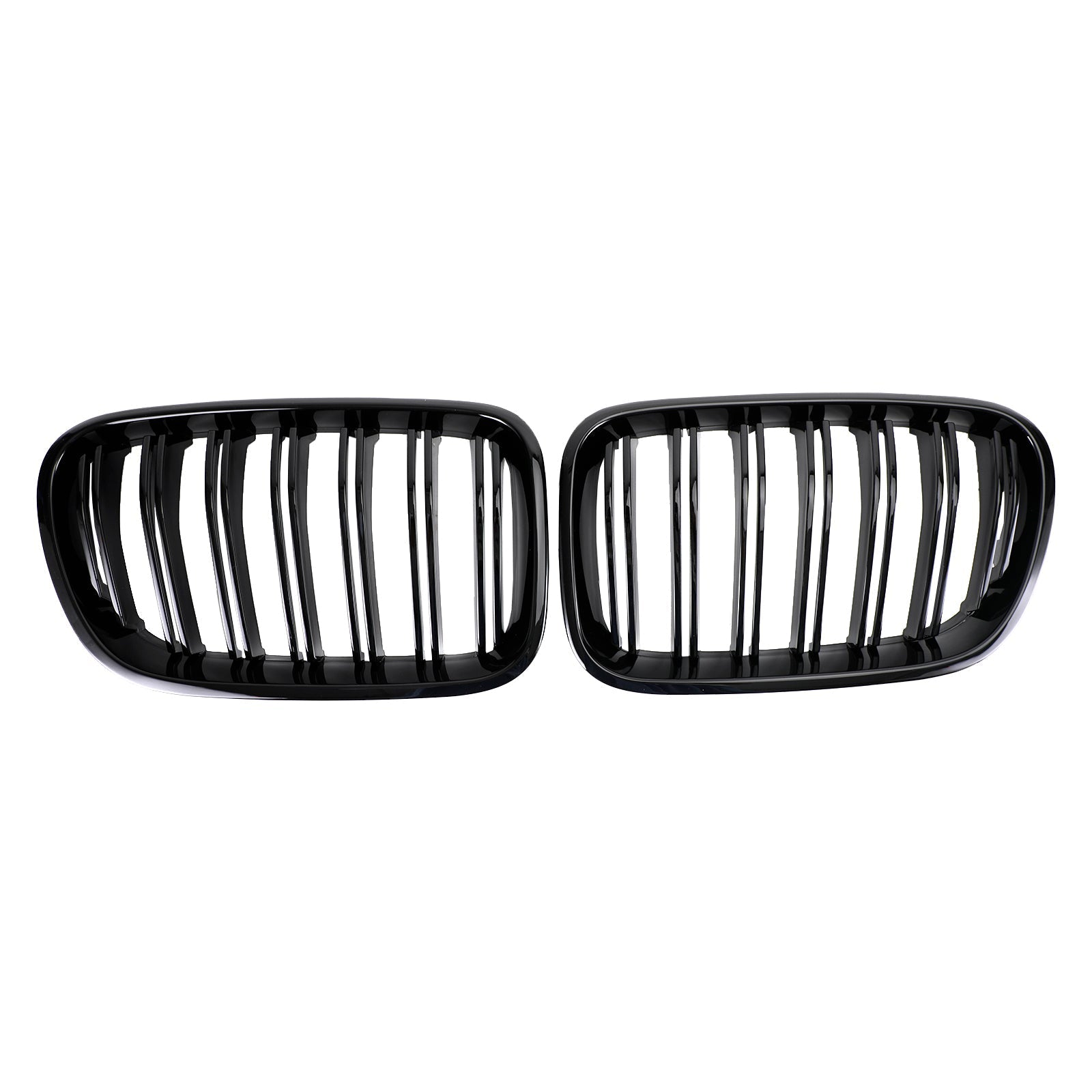 2010-2014 BMW X3 F25 Pre-Facelift Gloss Black Front Bumper Kidney Grill — Pair (51712297589 / 51117210725)