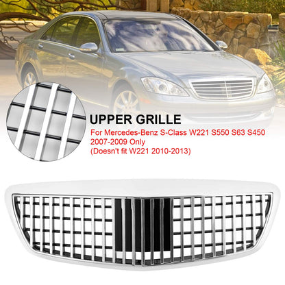 2007-2009 Mercedes-Benz S-Class W221 S450 S550 S63 Maybach Style Chrome Grille (MB2055869)
