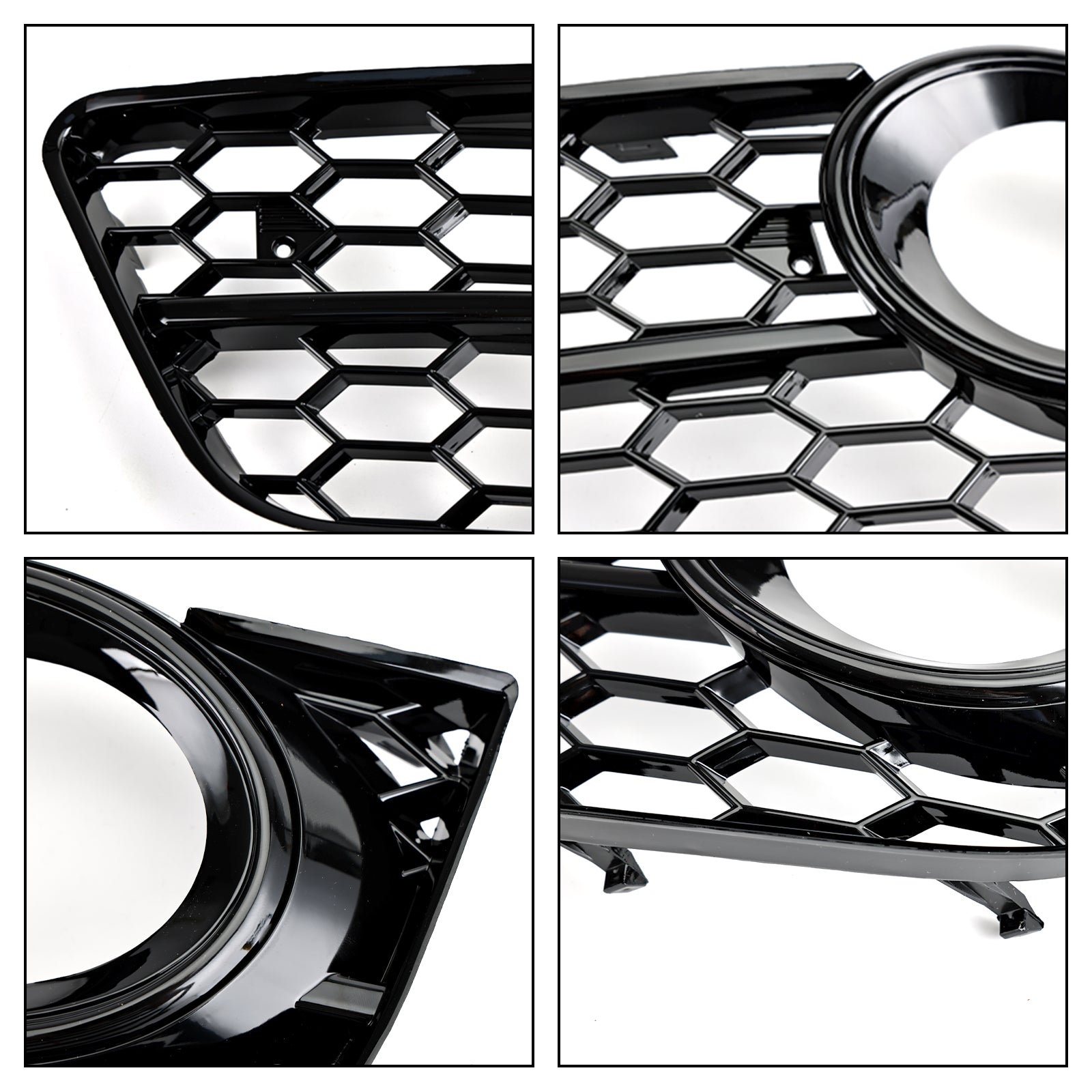 2007-2011 Audi A5 Standard Style Honeycomb Front Fog Lamp Cover Grill — Pair (1522024)