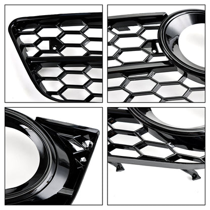2007-2011 Audi A5 Standard Style Honeycomb Front Fog Lamp Cover Grill — Pair (1522024)