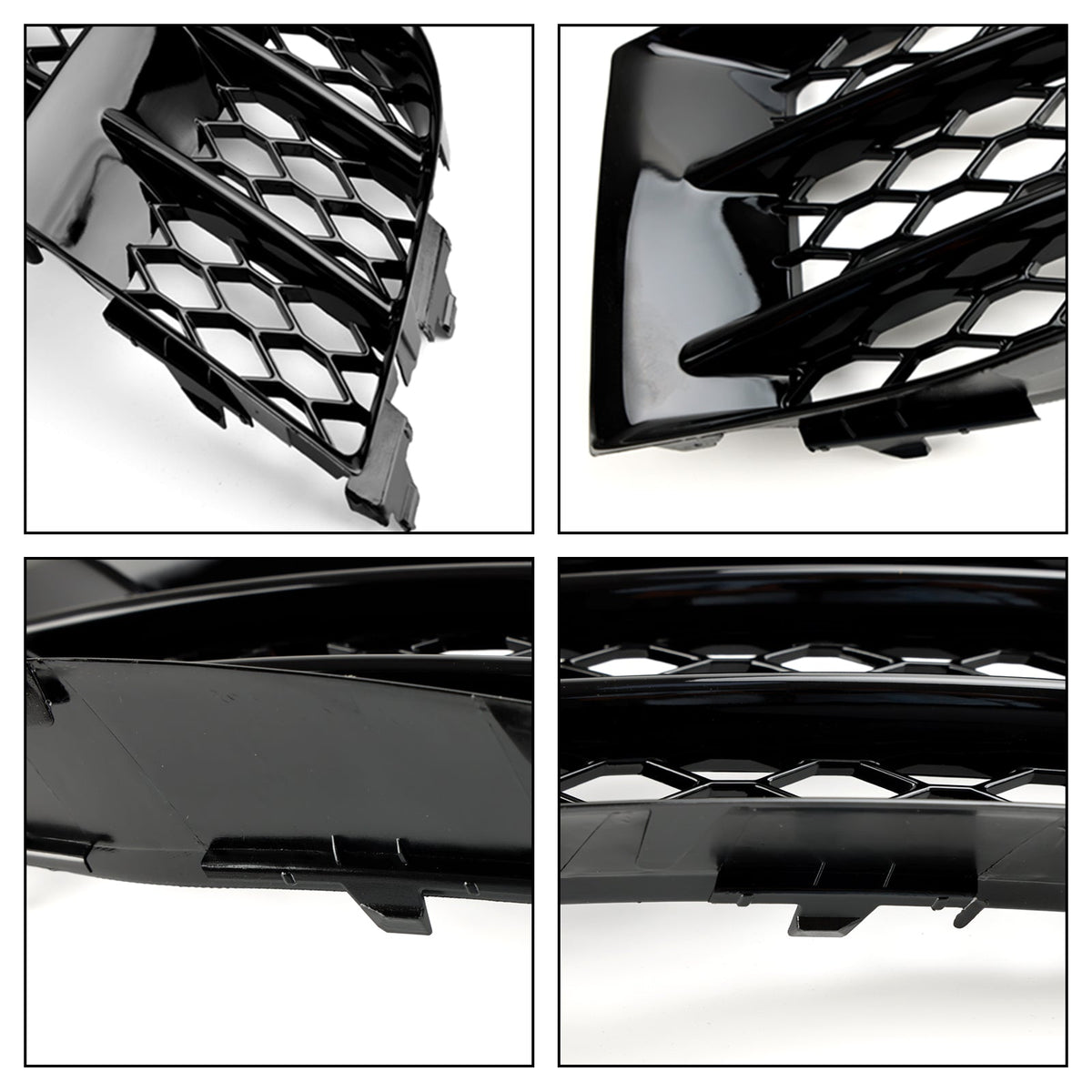 2010-2016 Audi RS5 Coupe Sportback Front Bumper Lower Fog Light Cover Grill — Pair (8T0807681F / 8T0807682F)