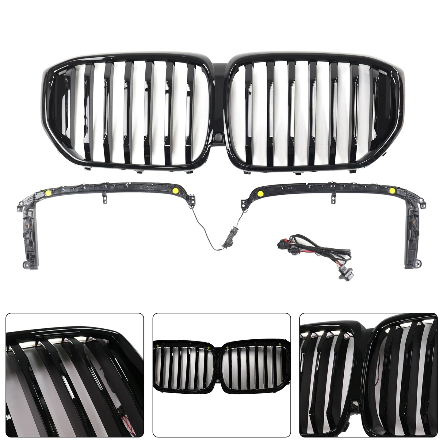 2019-2022 BMW X5 G05 M-Performance Gloss Black Front Kidney Grille (51137454887)