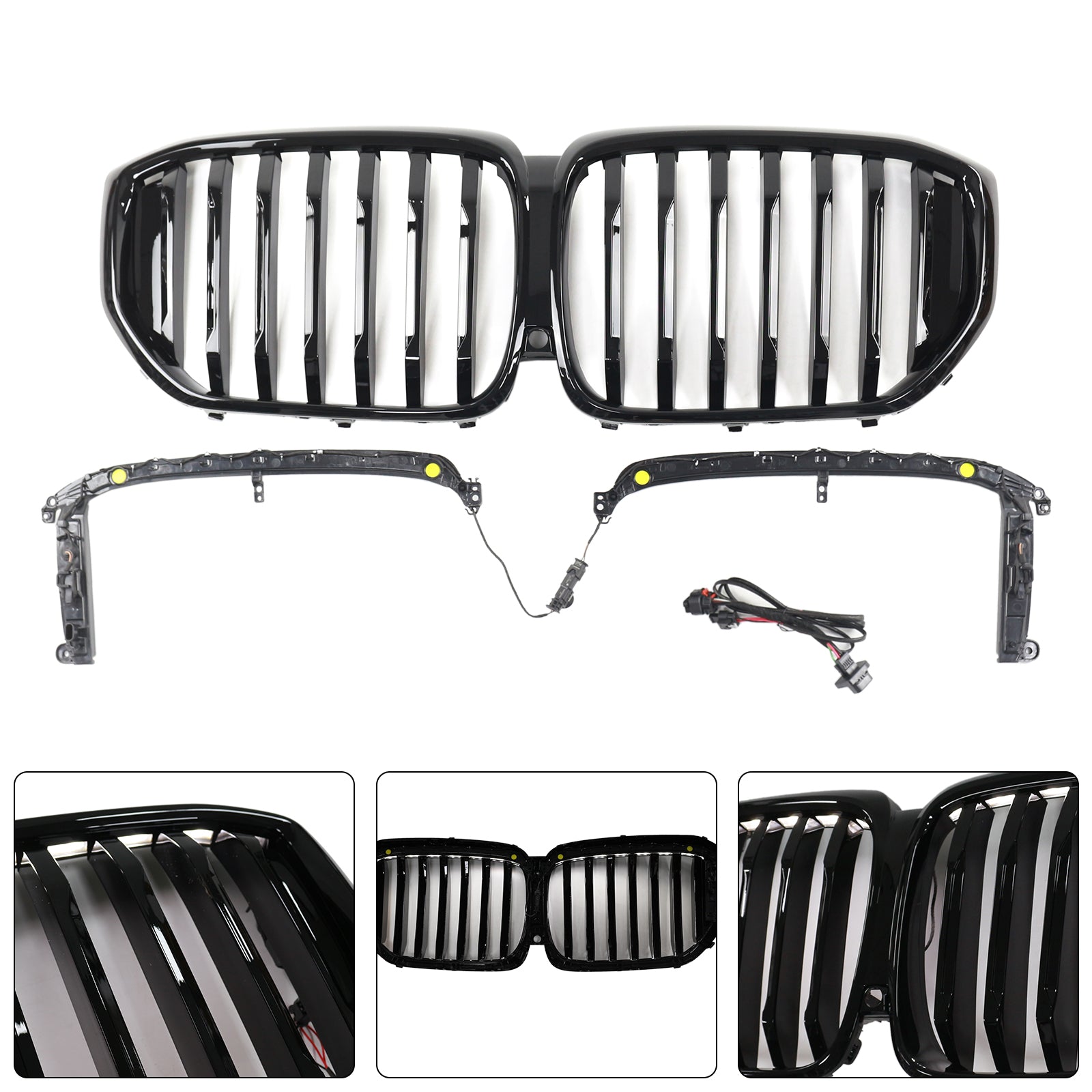 2019-2022 BMW X5 G05 M-Performance Gloss Black Front Kidney Grille (51137454887)