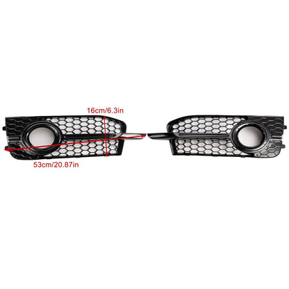 2011-2014 Audi A1 8X S-Line Front Bumper Fog Light Cover Grille — Pair (8X0807681B / 8X0807682B)