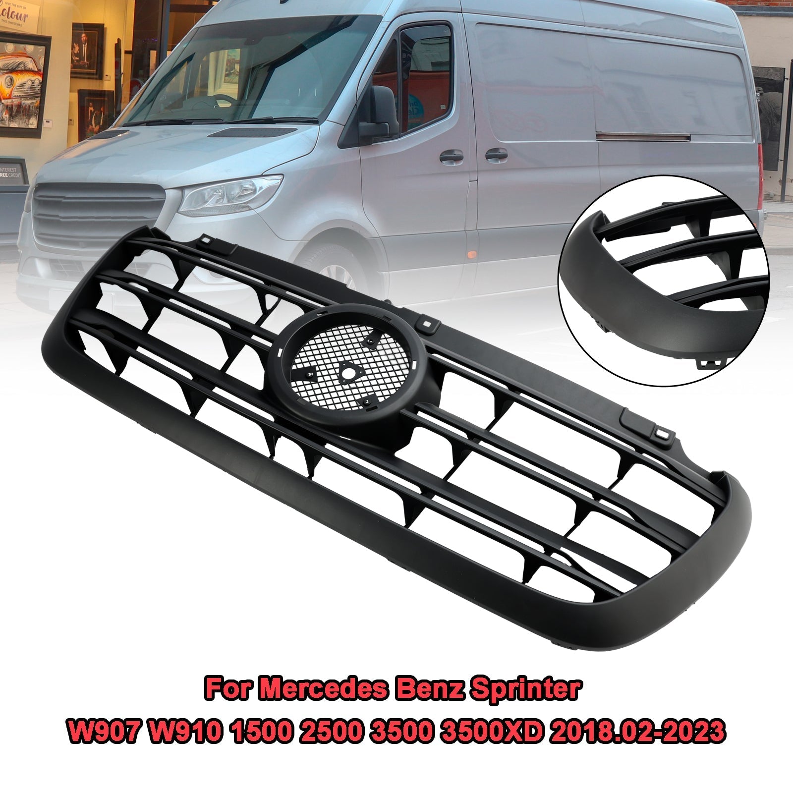 2019-2022 Mercedes-Benz Sprinter 1500 2500 3500 W907 Front Bumper Grille