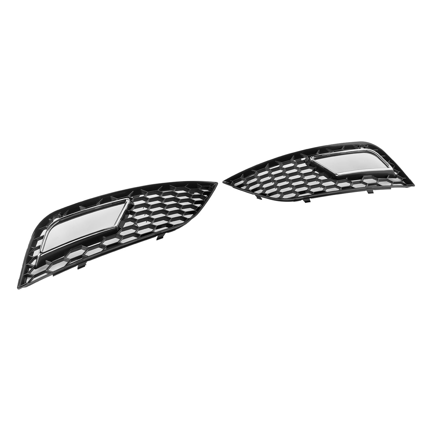 2013-2015 Audi A4 B8.5 Honeycomb Style Fog Light Cover — Pair (8K0807681K / 8K0807682K)