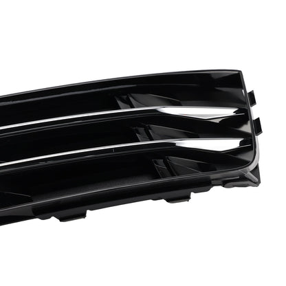 2016-2018 Audi A4 B9 RS4 Style Front Fog Light Grille Lower Bumper Grill — Pair (8W0807681R / 8W0807682R)