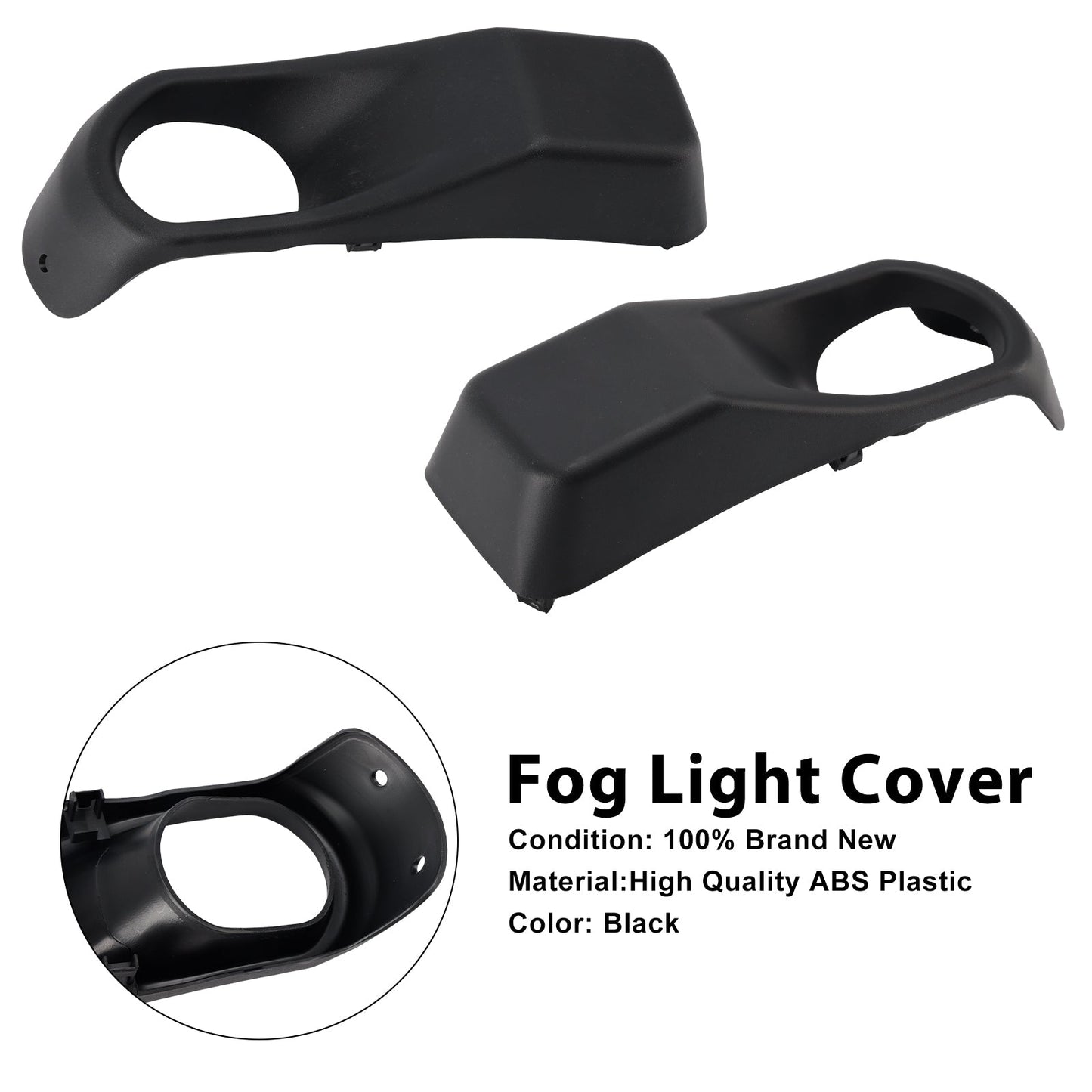 2018-2025 Jeep Wrangler JL Gladiator Fog Light Bezel Trim — Pair (68295558AA / 68295559AA)