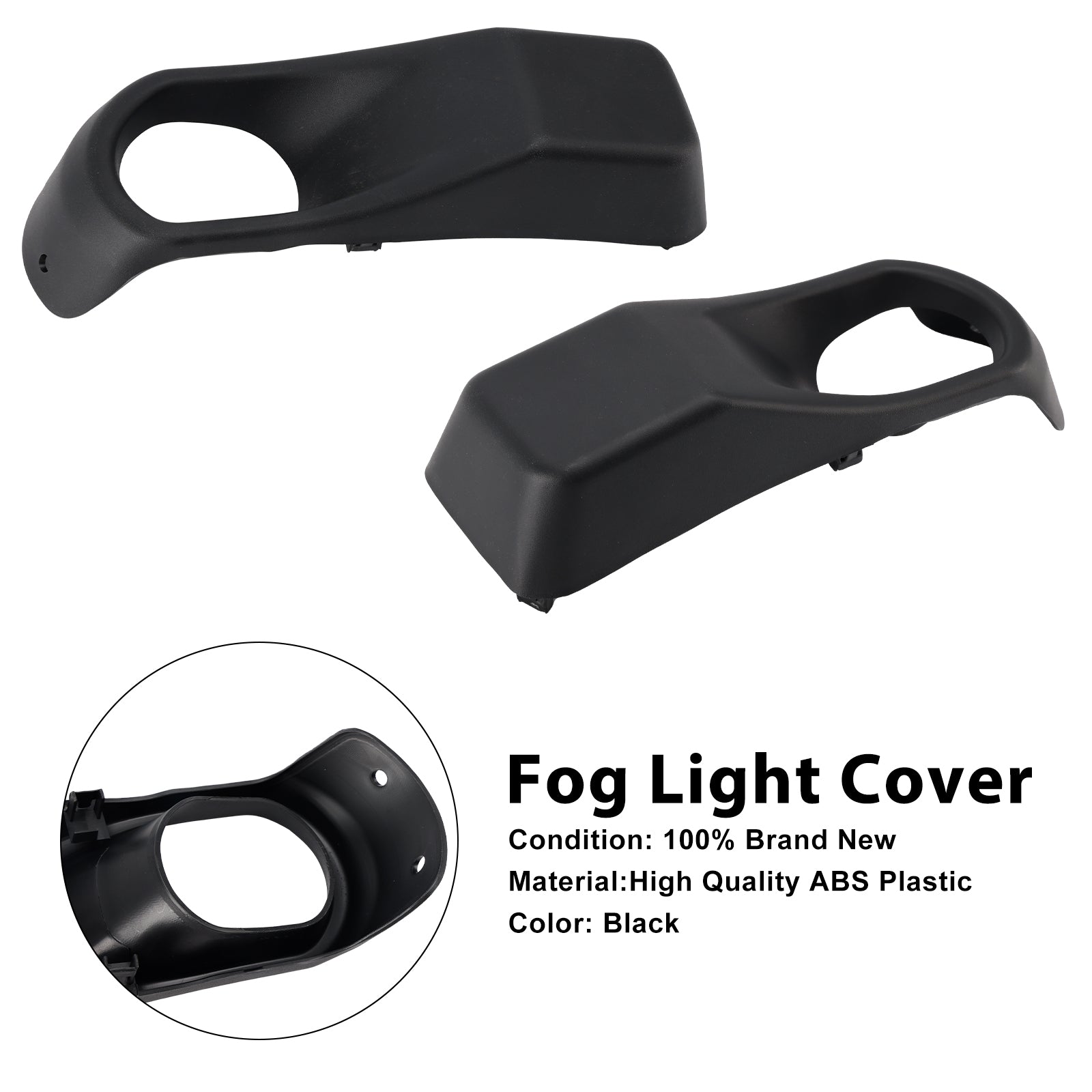 2018-2025 Jeep Wrangler JL Gladiator Fog Light Bezel Trim — Pair (68295558AA / 68295559AA)