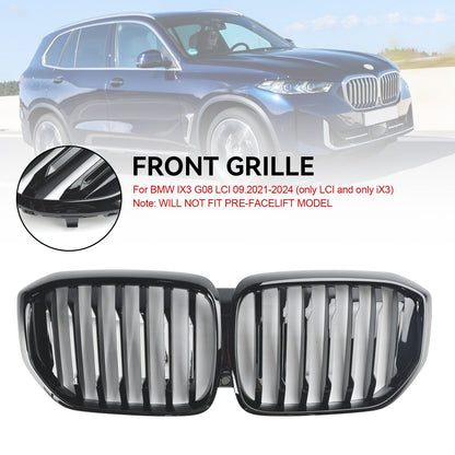 2024+ BMW X5 G05 LCI Gloss Black Front Bumper Kidney Grille