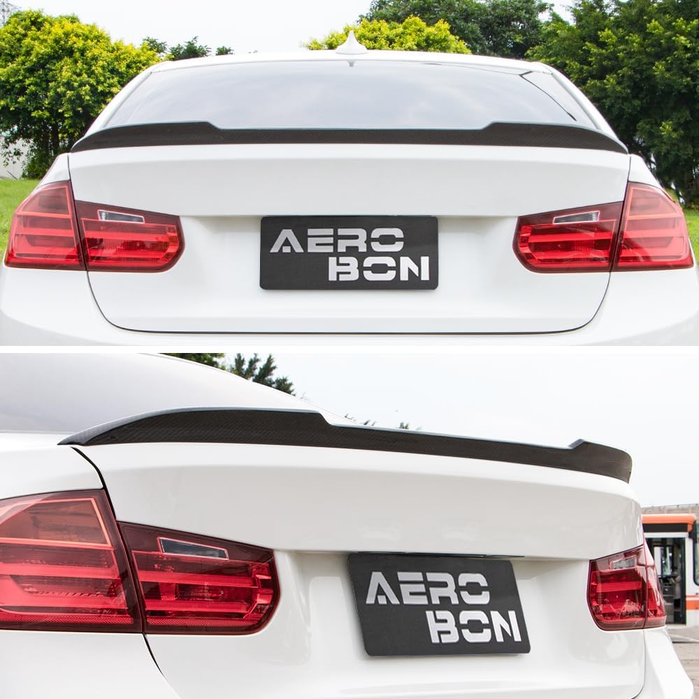 AeroBon CF Trunk Spoiler BMW 3 Series F30 / M3 F80 (2013-2018) CS - installed on vehicle