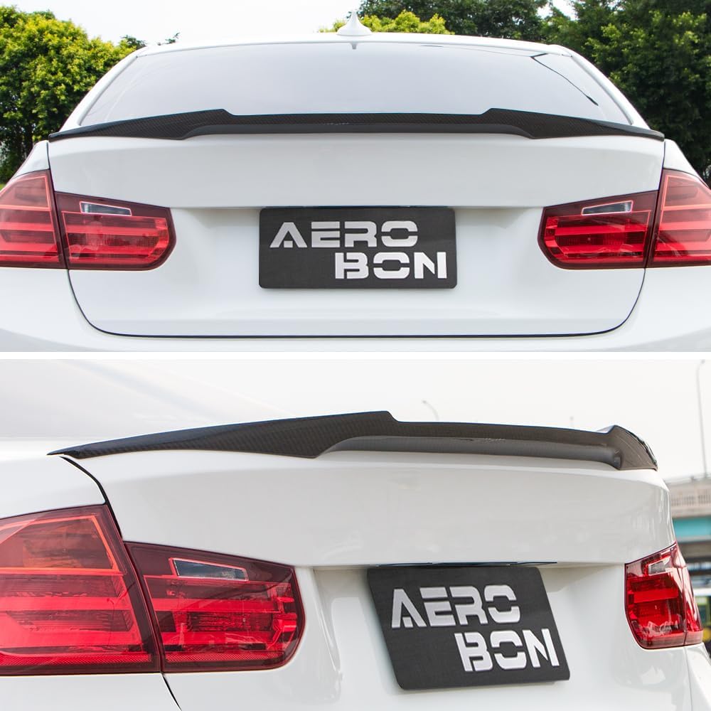AeroBon CF Trunk Spoiler BMW 3 Series F30 / M3 F80 (2013-2018) MV - installed on vehicle
