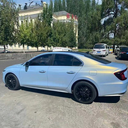Matte Diamond Gold Blue Car Wrap