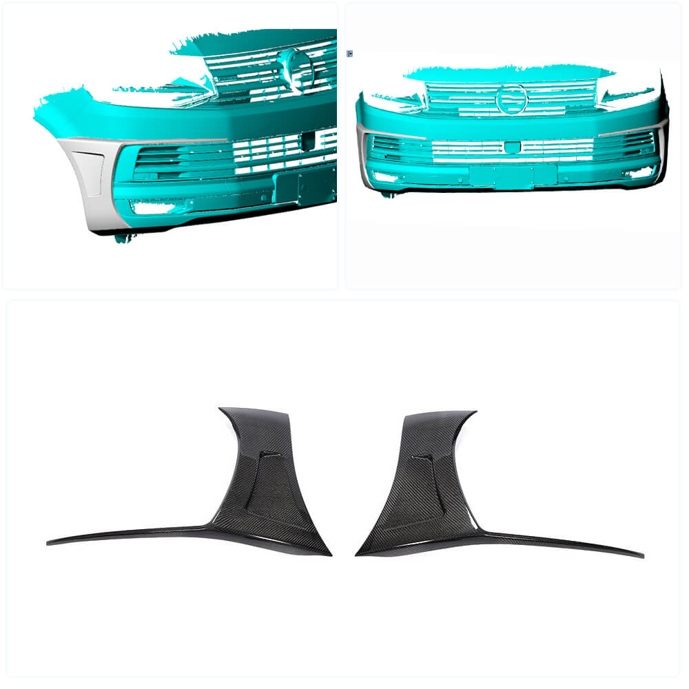 Volkswagen VW Multivan Transporter T6 2015-2020 Front Bumper Vents Carbon Fiber