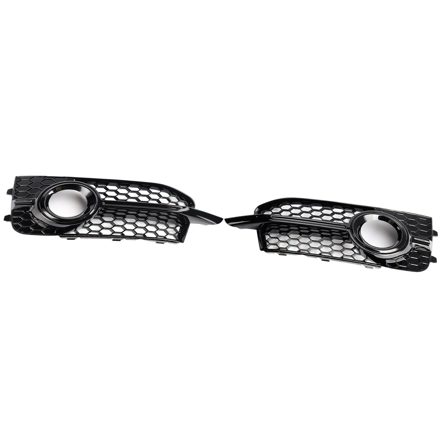 2011-2014 Audi A1 8X S-Line Front Bumper Fog Light Cover Grille — Pair (8X0807681B / 8X0807682B)