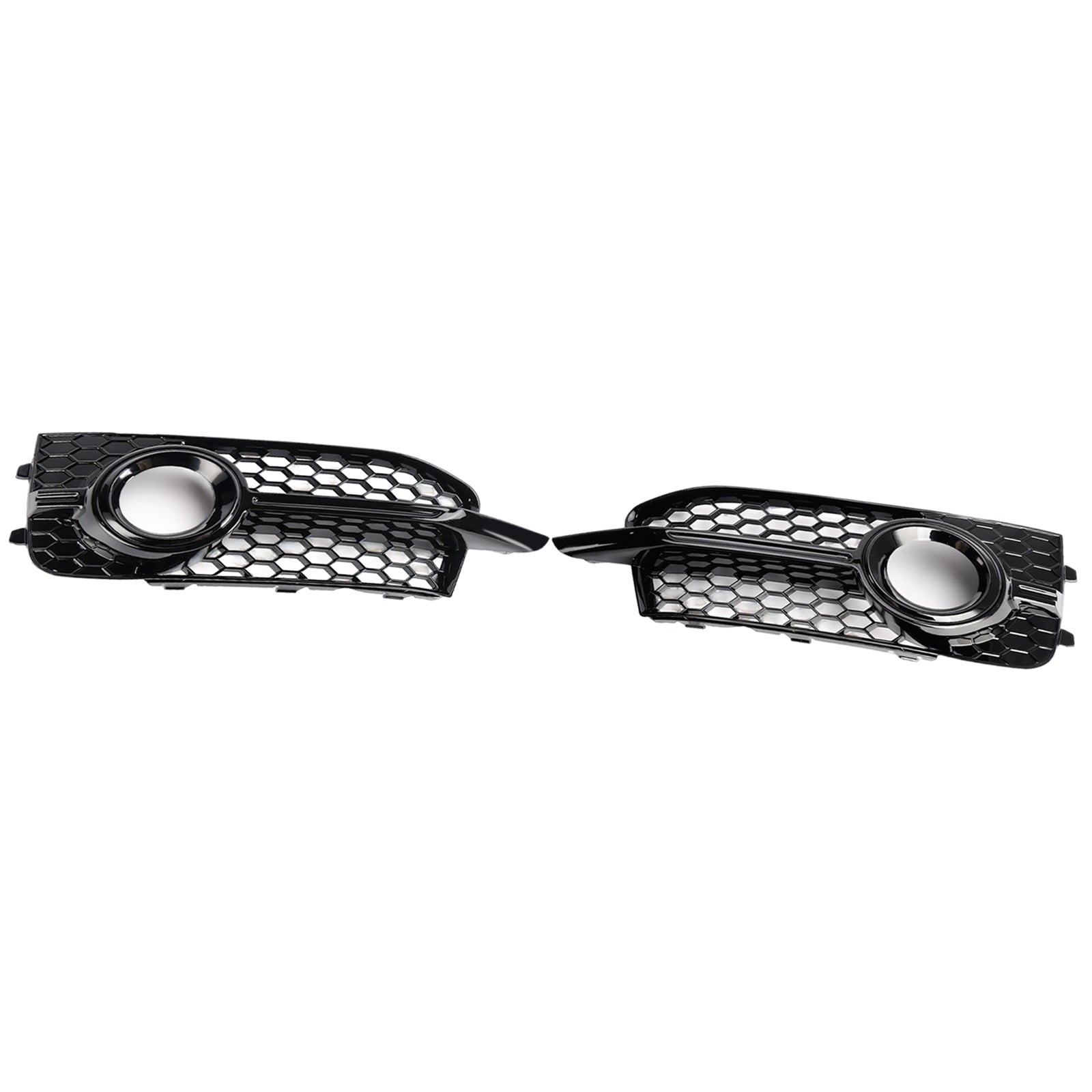 2011-2014 Audi A1 8X S-Line Front Bumper Fog Light Cover Grille — Pair (8X0807681B / 8X0807682B)