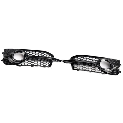 2011-2014 Audi A1 8X S-Line Front Bumper Fog Light Cover Grille — Pair (8X0807681B / 8X0807682B)