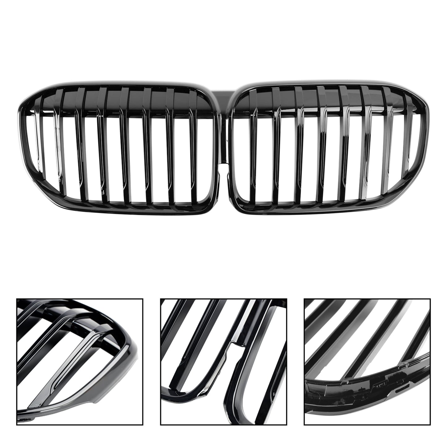 2019-2022 BMW 7 Series G11 5-Door Saloon Facelift Gloss Black Front Kidney Grille