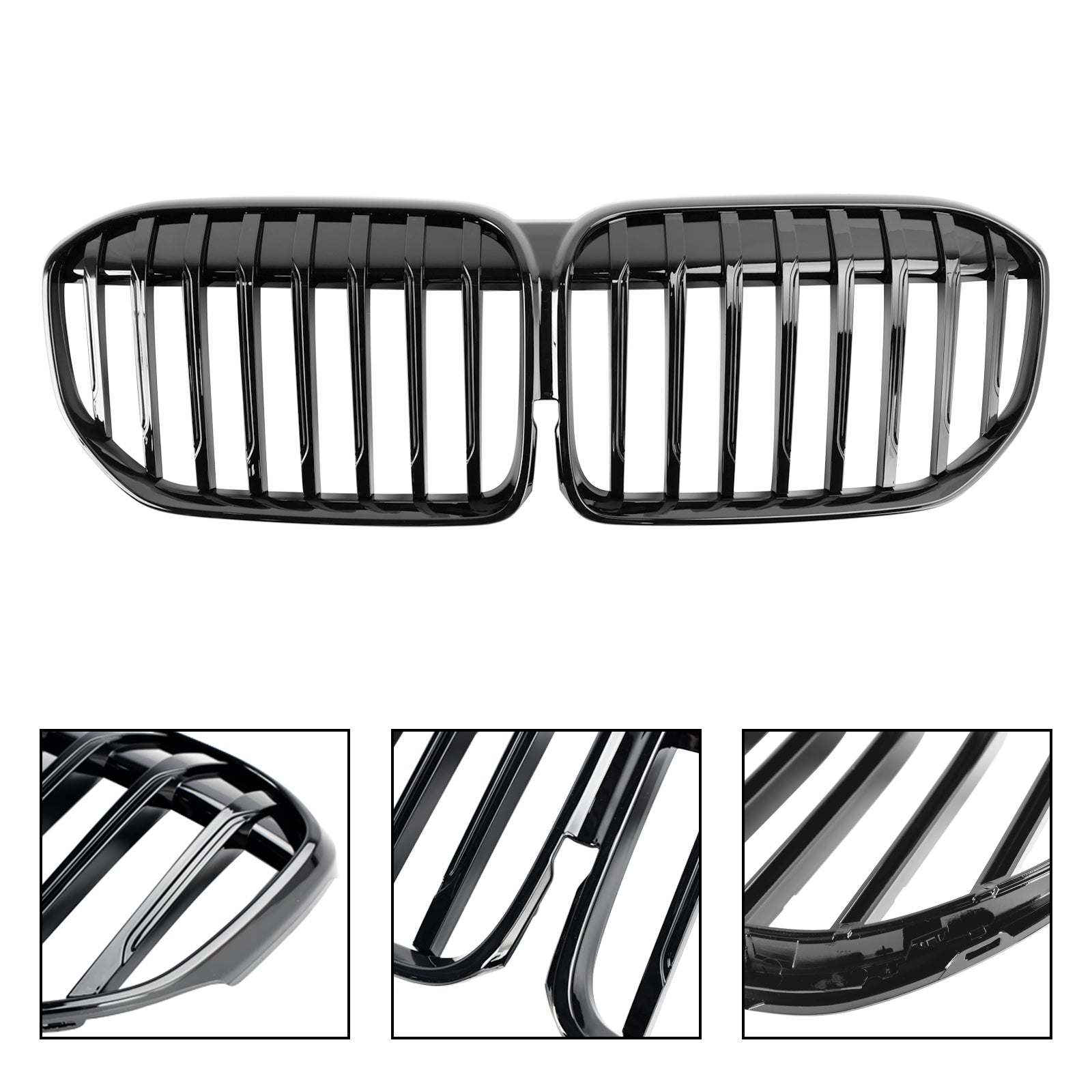2019-2022 BMW 7 Series G11 5-Door Saloon Facelift Gloss Black Front Kidney Grille
