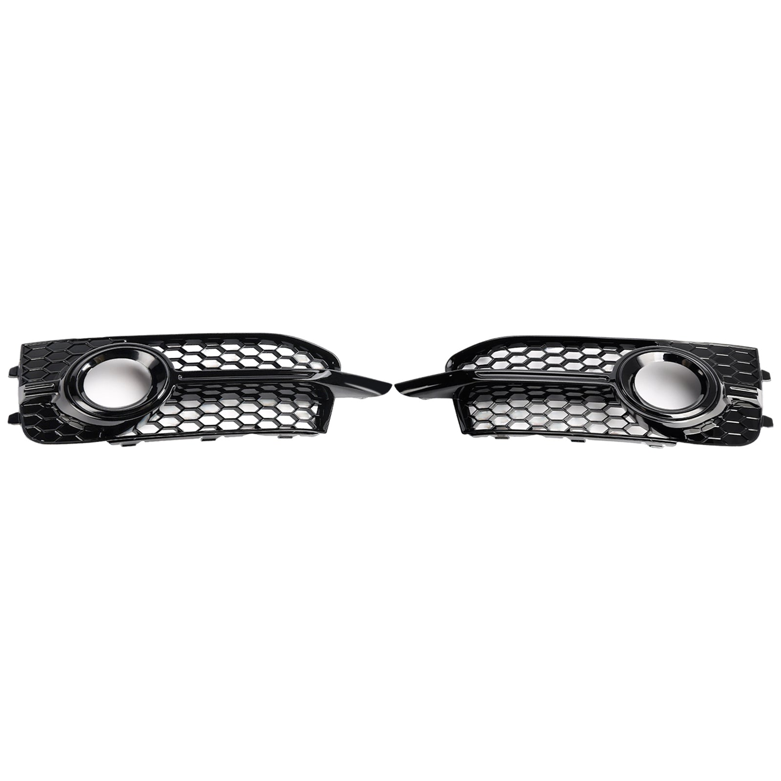 2011-2014 Audi A1 8X S-Line Front Bumper Fog Light Cover Grille — Pair (8X0807681B / 8X0807682B)