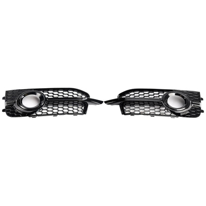 2011-2014 Audi A1 8X S-Line Front Bumper Fog Light Cover Grille — Pair (8X0807681B / 8X0807682B)