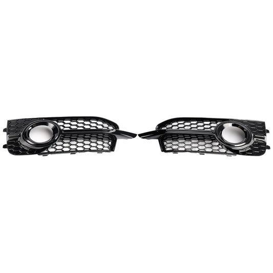 2011-2014 Audi A1 8X S-Line Front Bumper Fog Light Cover Grille — Pair (8X0807681B / 8X0807682B)