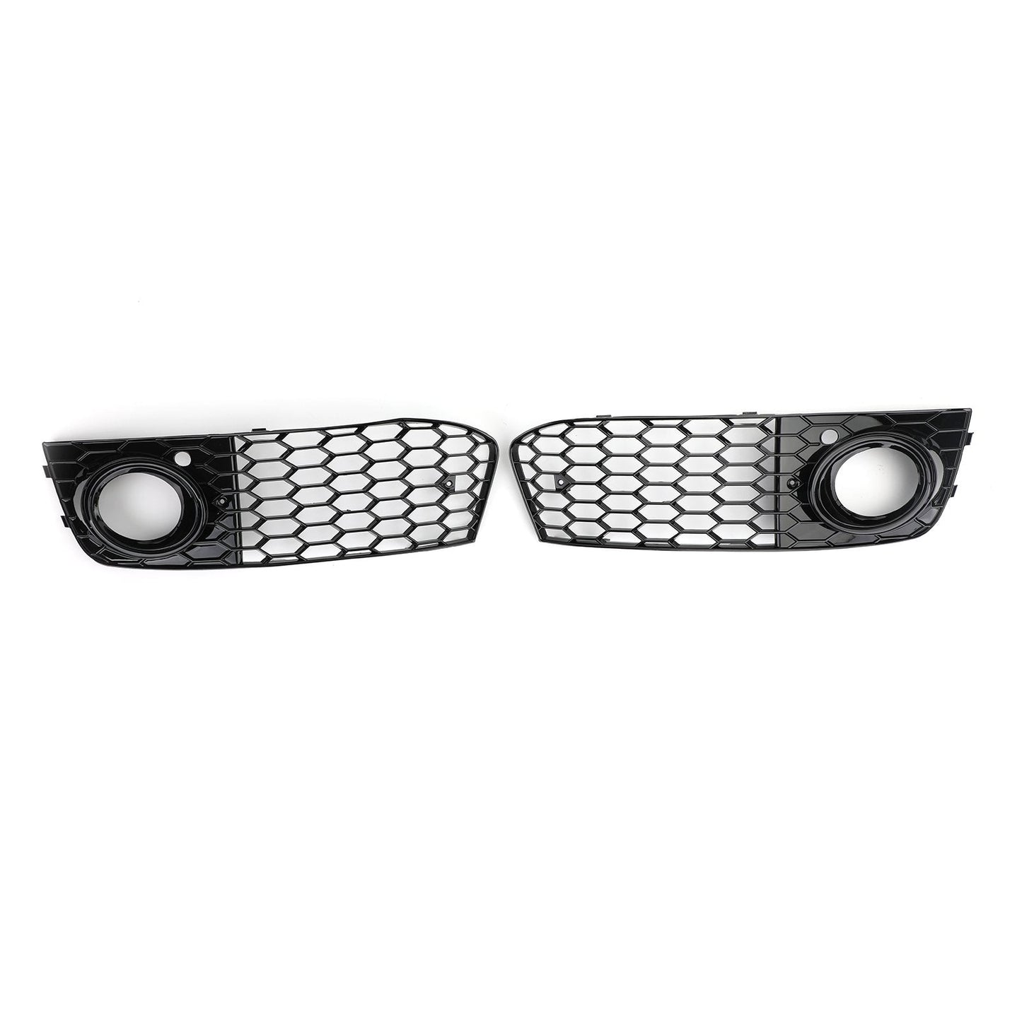 2009-2012 Audi A4 B8 Honeycomb Mesh Fog Light Open Vent Grill — Pair