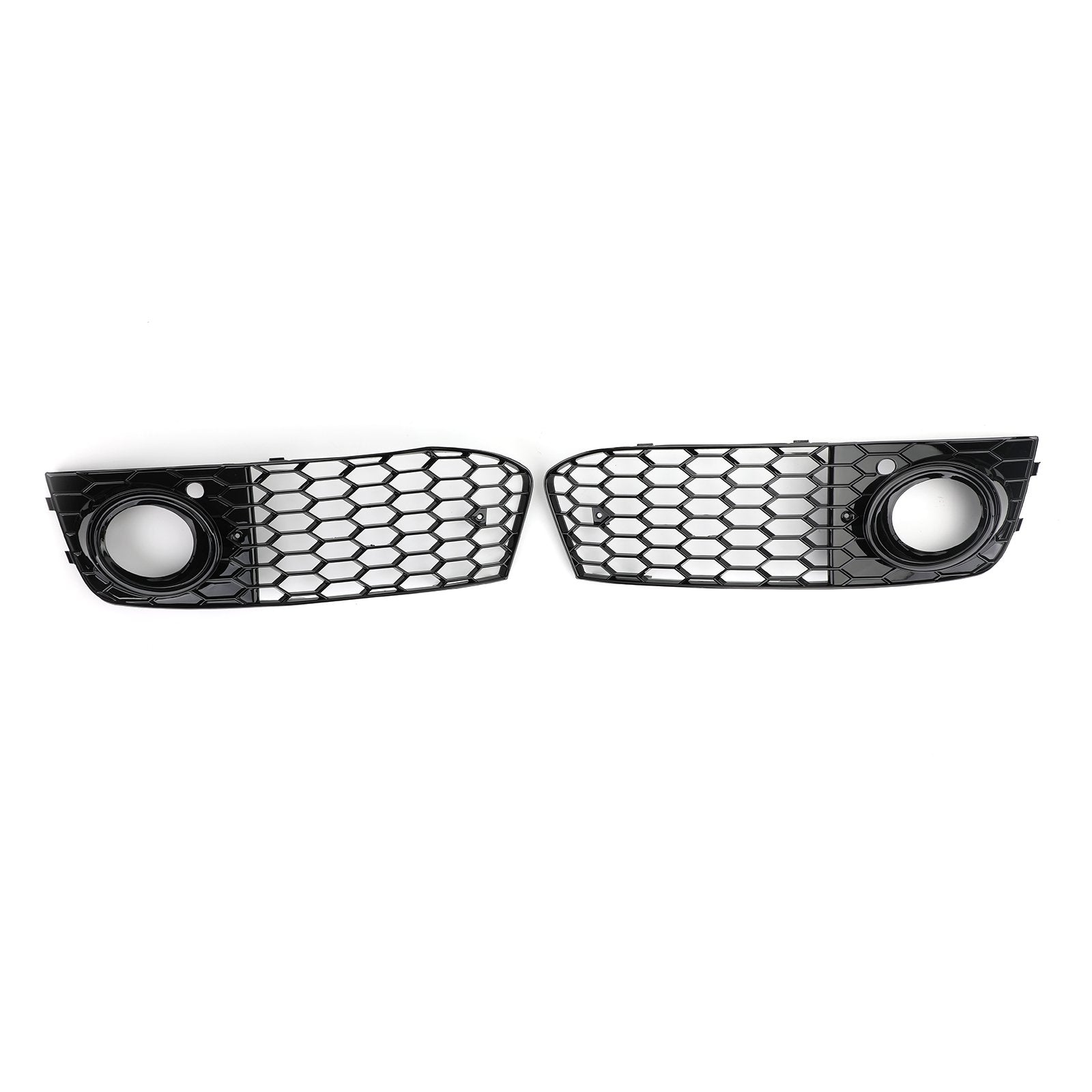 2009-2012 Audi A4 B8 Honeycomb Mesh Fog Light Open Vent Grill — Pair