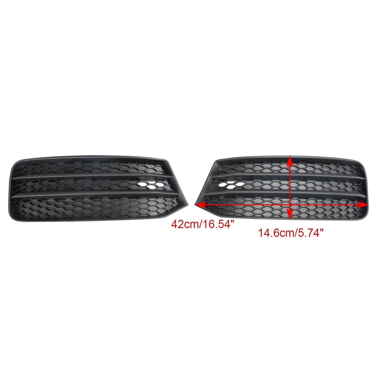 2015-2018 Audi A1 8X Front Bumper Fog Light Cover Grille — Pair (8XA807681B / 8XA807682B)