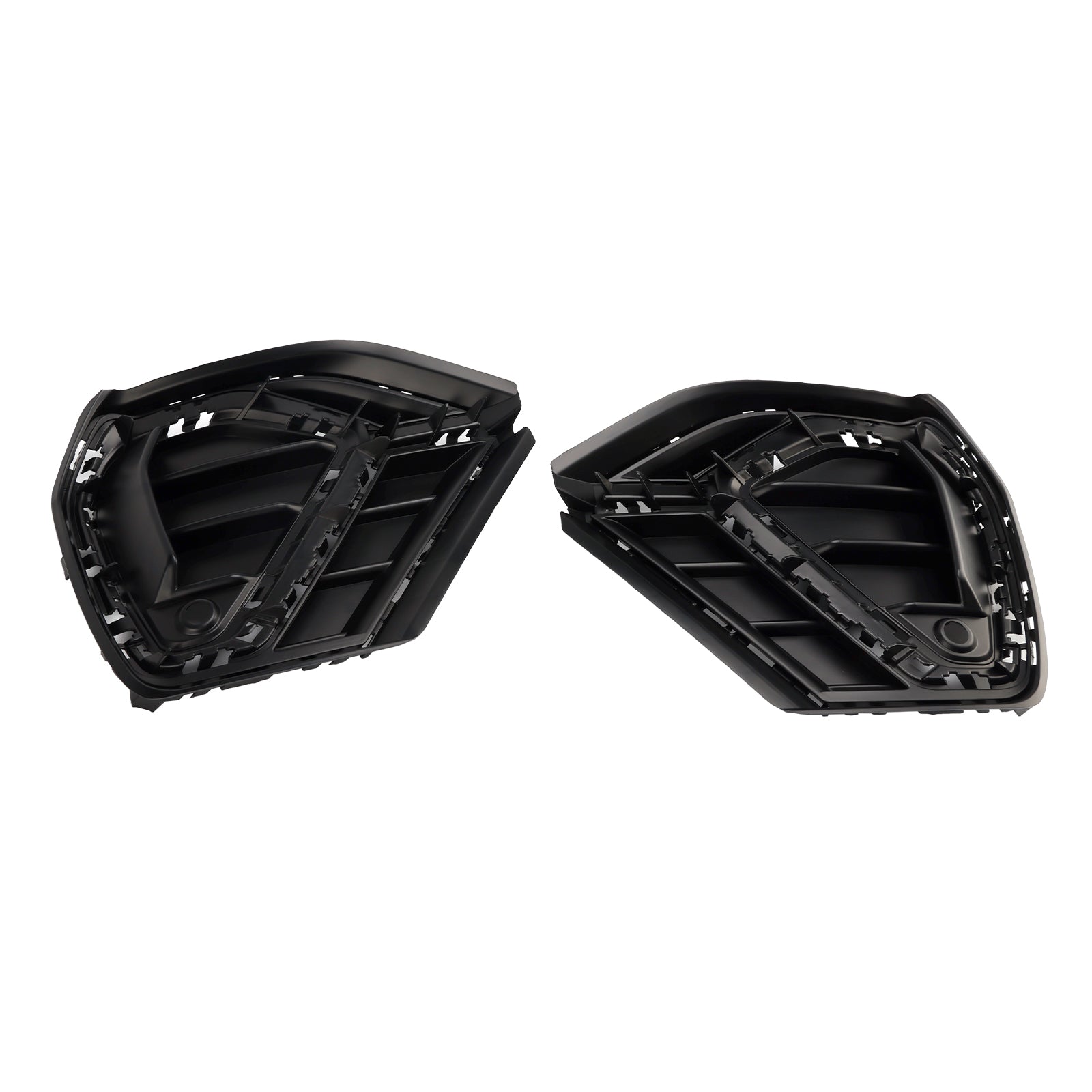 2019-2022 Audi Q3 S-Line Gloss Black Front Bumper Grille Cover — Pair