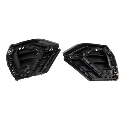 2019-2022 Audi Q3 S-Line Gloss Black Front Bumper Grille Cover — Pair