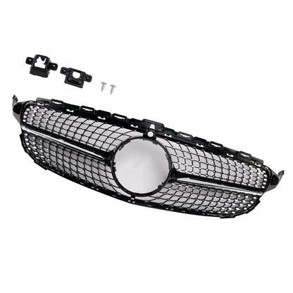 2015-2018 Mercedes-Benz C-Class W205 C250 C300 C400 Diamond Front Grille