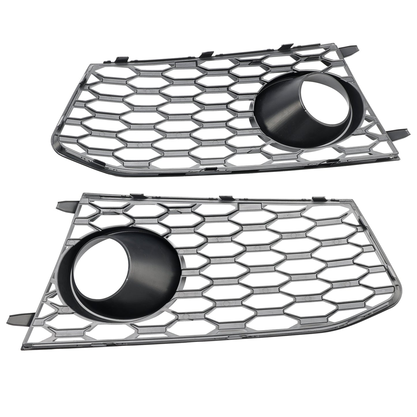 2014-2018 Audi RS7 Front Bumper Fog Light Lamp Frame Grille Cover — Pair
